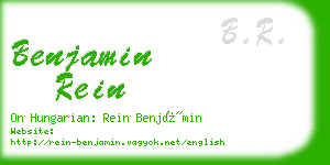 benjamin rein business card